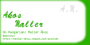 akos maller business card